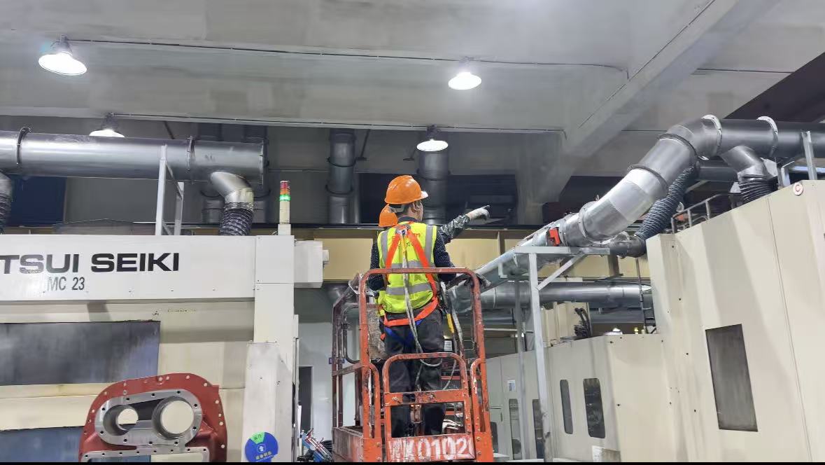 上海青浦丨上海某机械科技有限公司油雾管道清洗